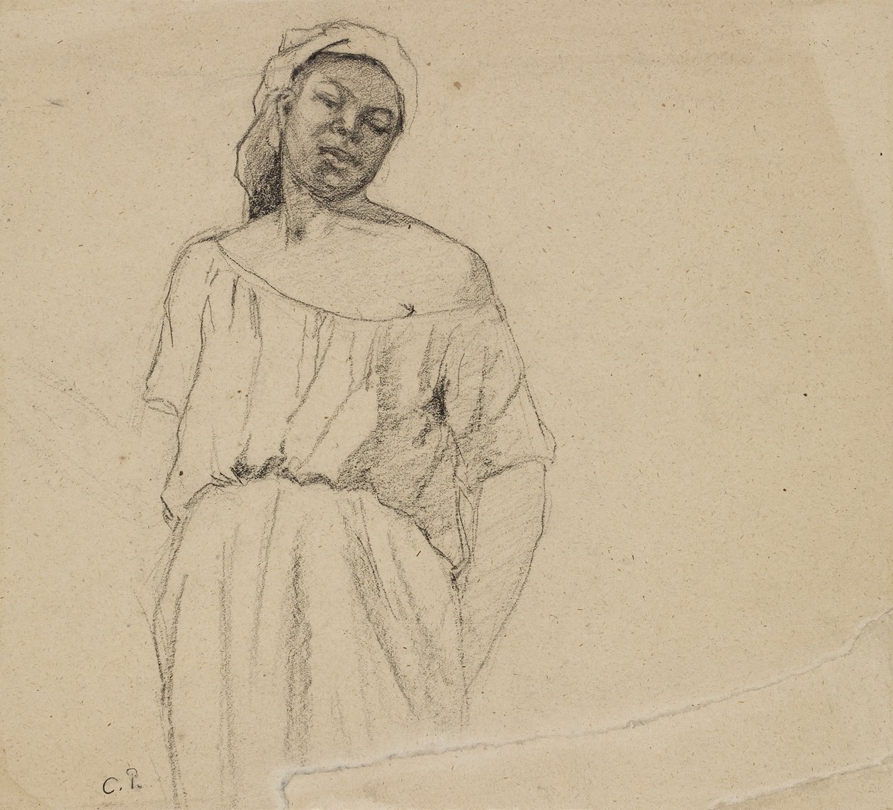 Studie einer Negerin von Camille Pissarro