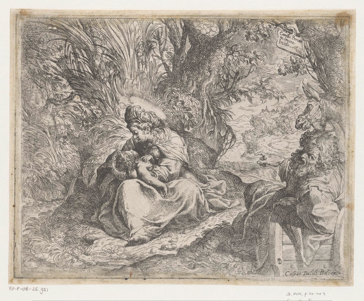 Ruhe auf der Flucht nach Ägypten von Camillo Procaccini