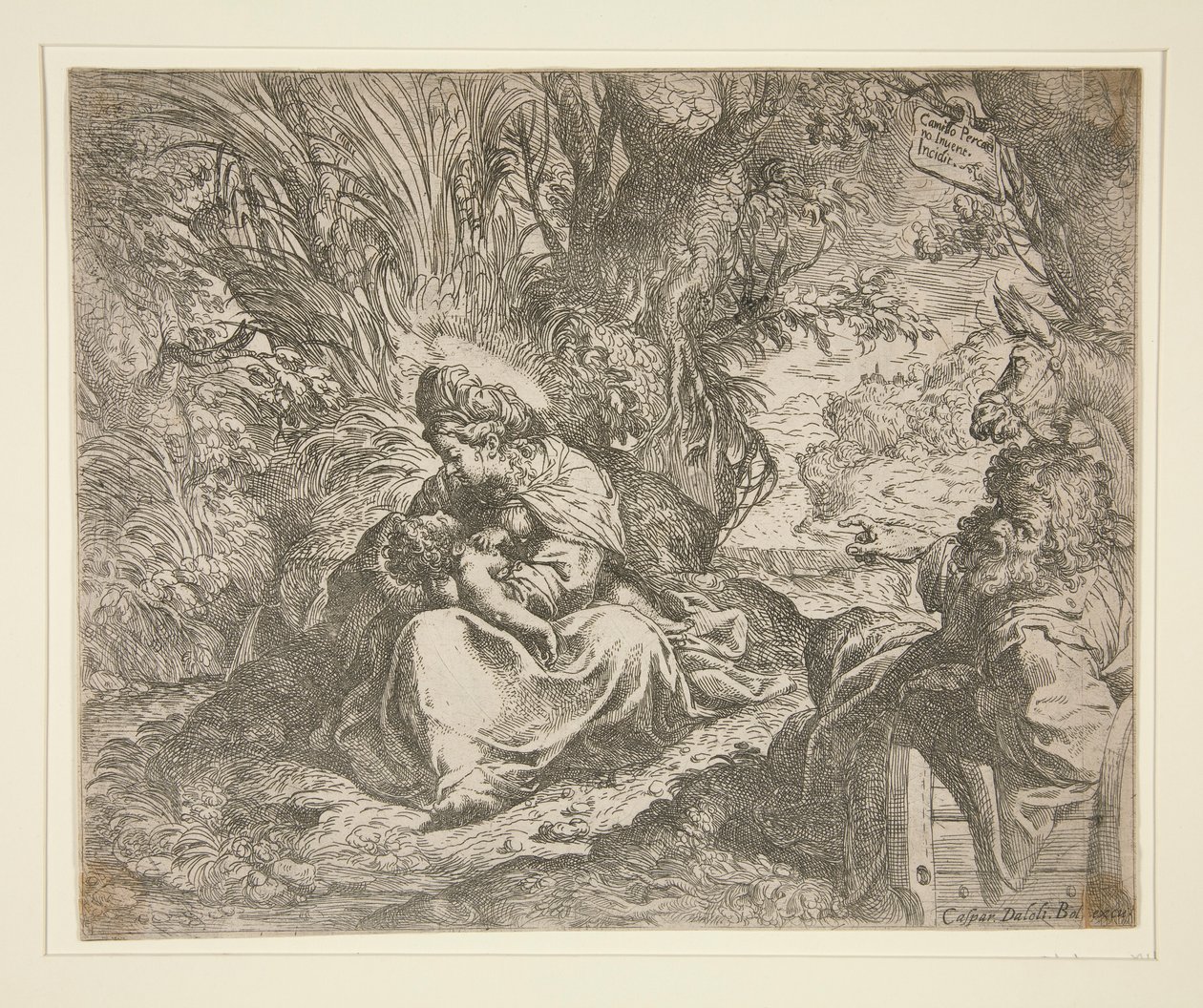 Ruhe auf der Flucht nach Ägypten von Camillo Procaccini