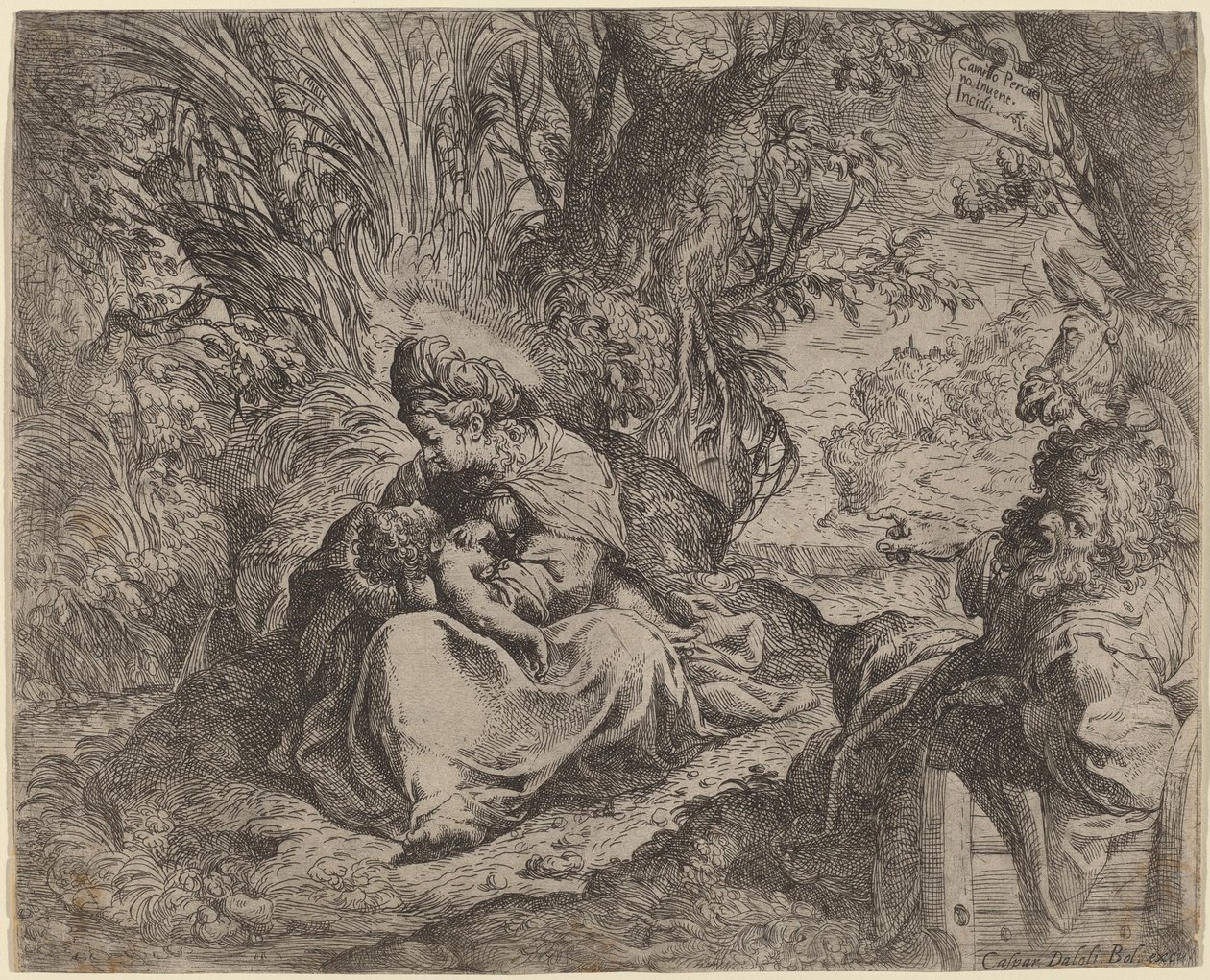 Die Rast auf der Flucht nach Ägypten von Camillo Procaccini