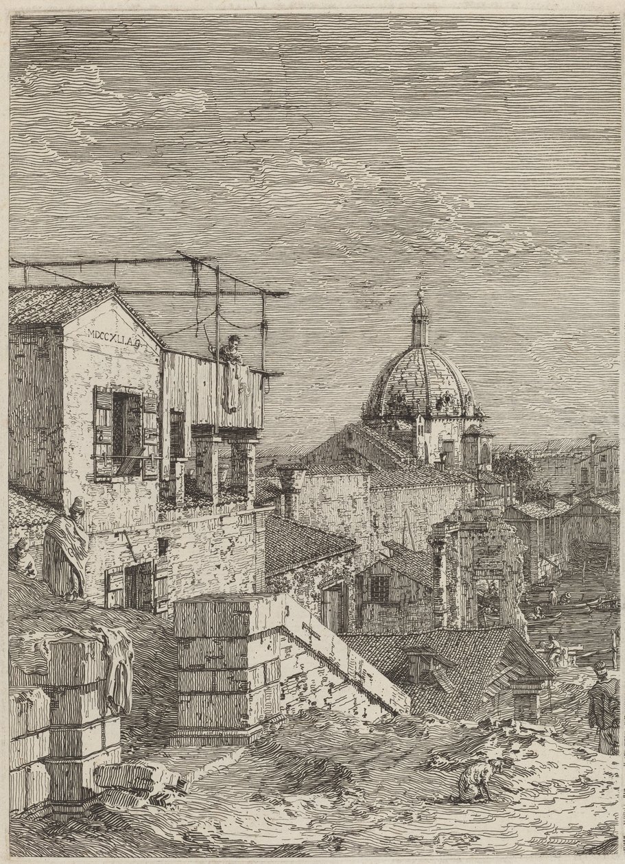 Das Haus mit der Inschrift [links] von Canaletto