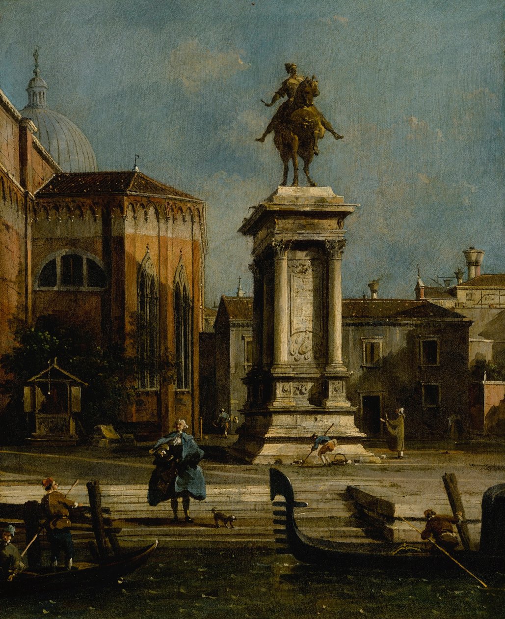 Ansicht der Reiterstatue von Bartolomeo Colleoni von Canaletto