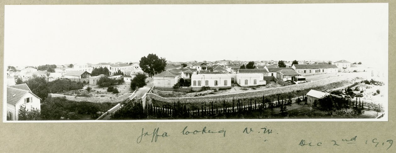 Jaffa nach Nordwesten blickend, 2. Dezember 1917 von Capt. Arthur Rhodes