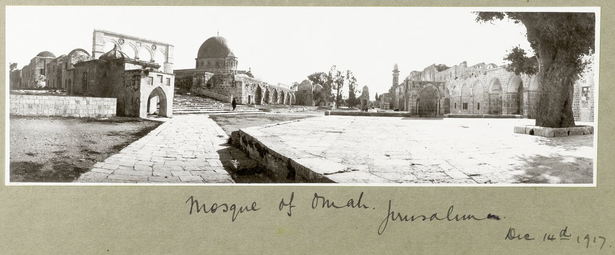 Moschee von Omar, Jerusalem, 14. Dezember 1917 von Capt. Arthur Rhodes