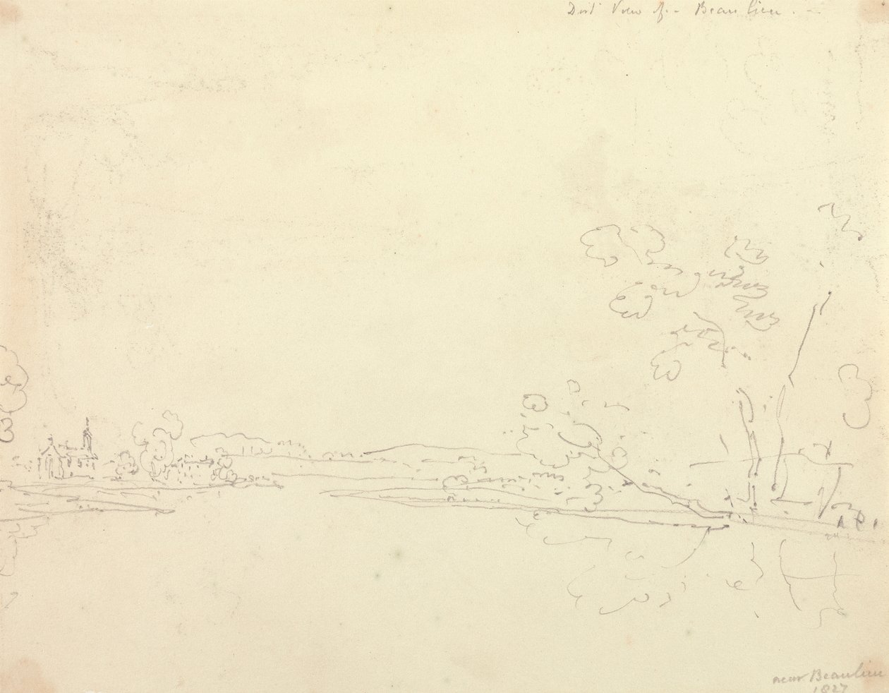 Ferner Blick auf Beaulieu, Hampshire von Capt. Thomas Hastings