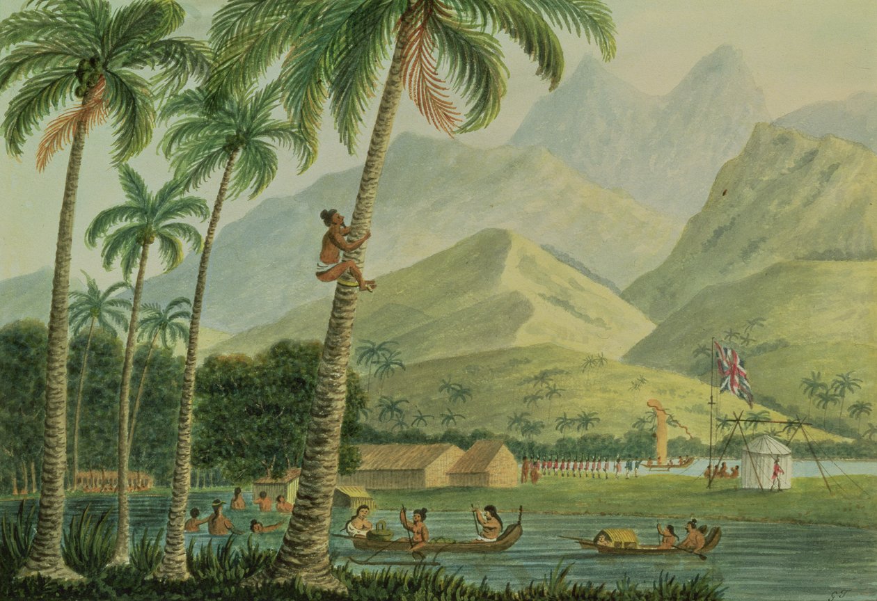 Das Observatorium, Point Venus, Otahytey, 1792 von Captain George Tobin
