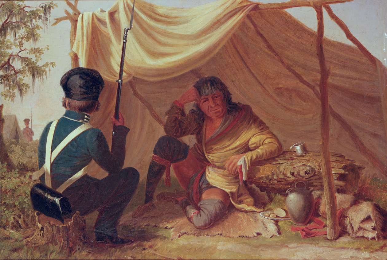 Osceola in Gefangenschaft, ca. 1837 von Captain Seth Eastman