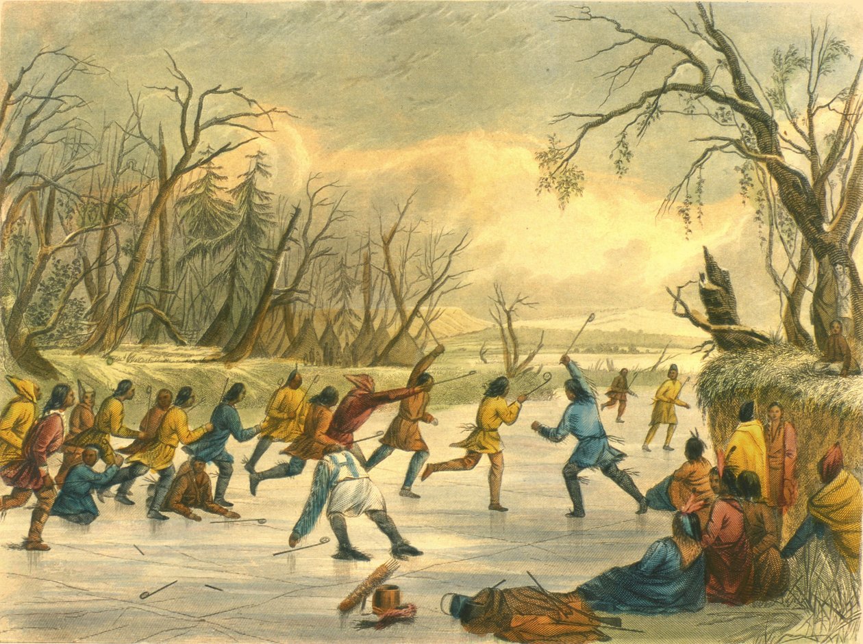 Ballspiel auf dem Eis von Captain Seth (after) Eastman