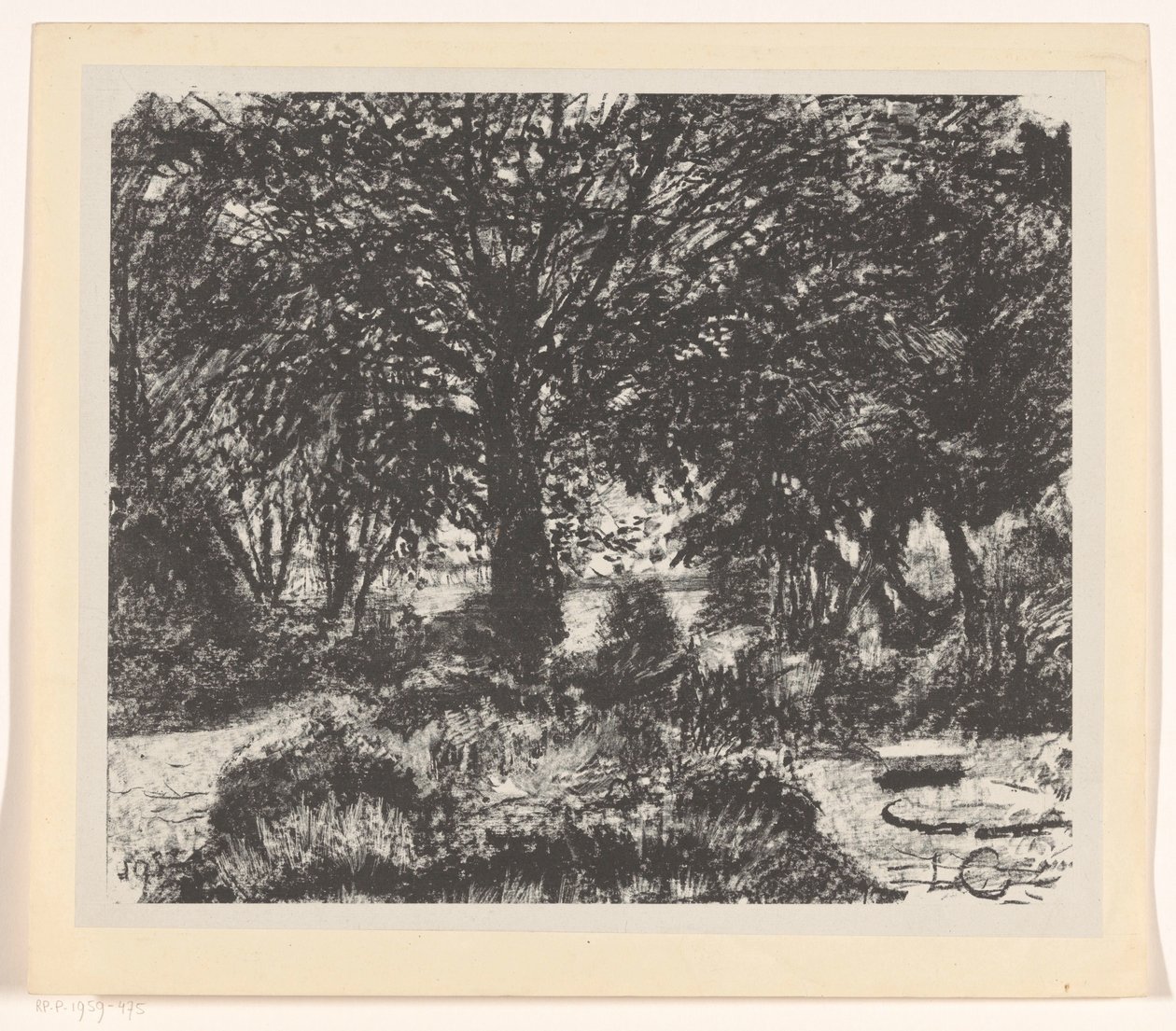 Garten mit großem Baum von Carel Adolph Lion Cachet