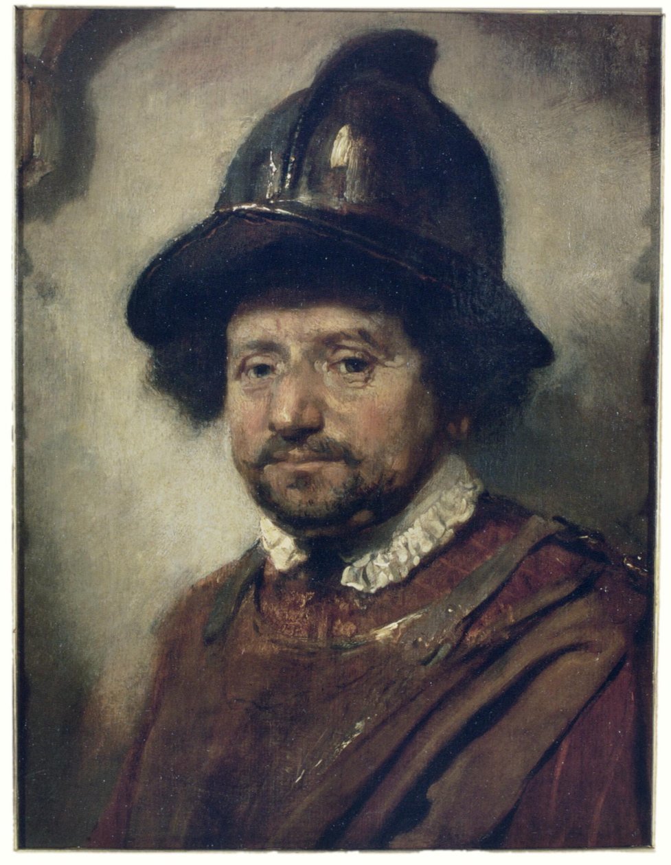 Mann mit Helm von Carel Fabritius
