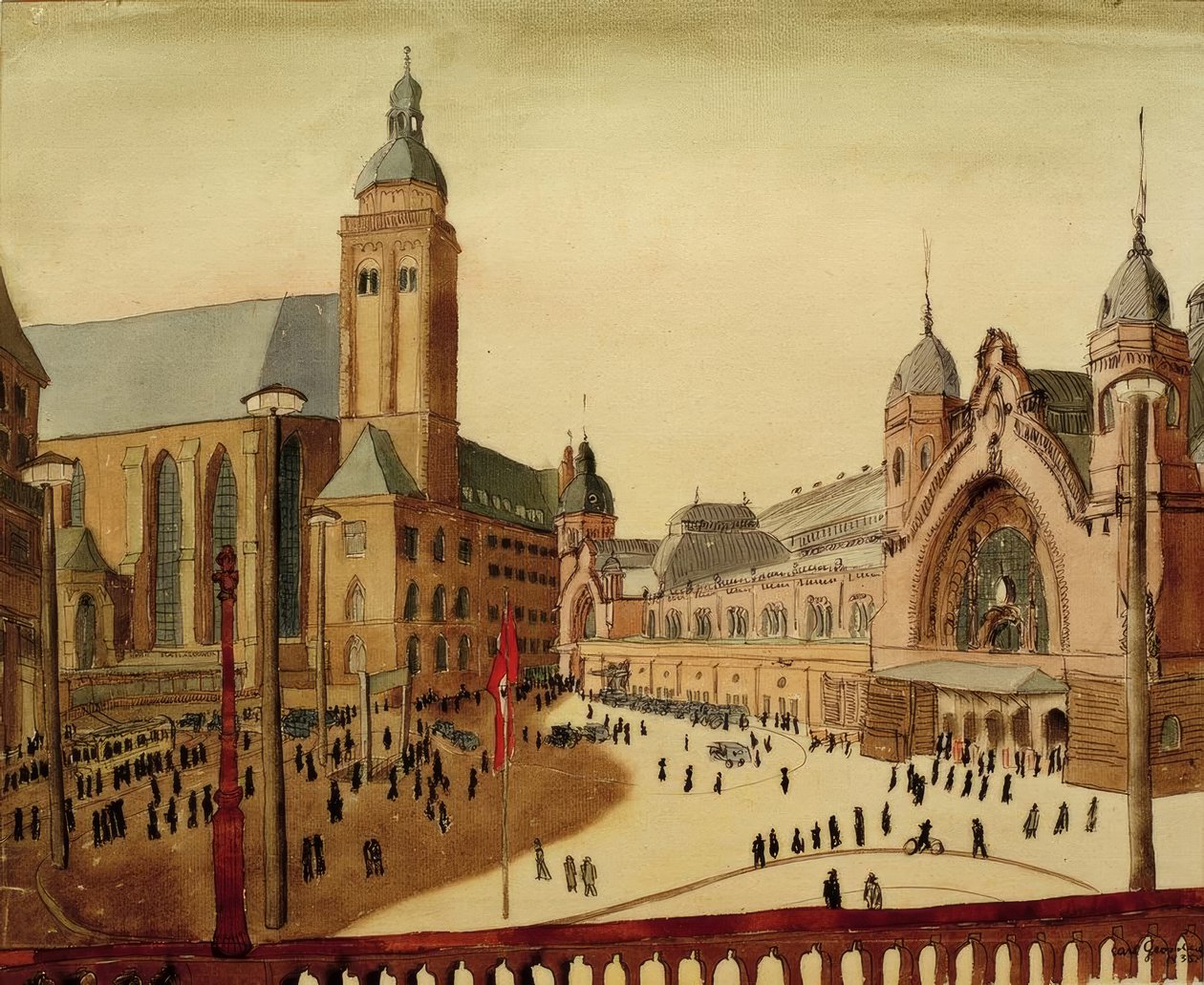 Köln, Bahnhofsplatz von Carl Grossberg