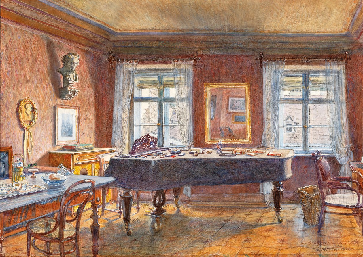 J. Brahms, Klavierzimmer von Carl Muller