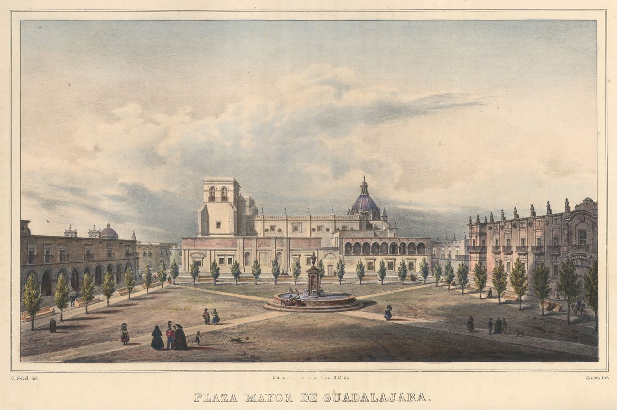 Plaza Mayor von Guadalajara von Carl Nebel