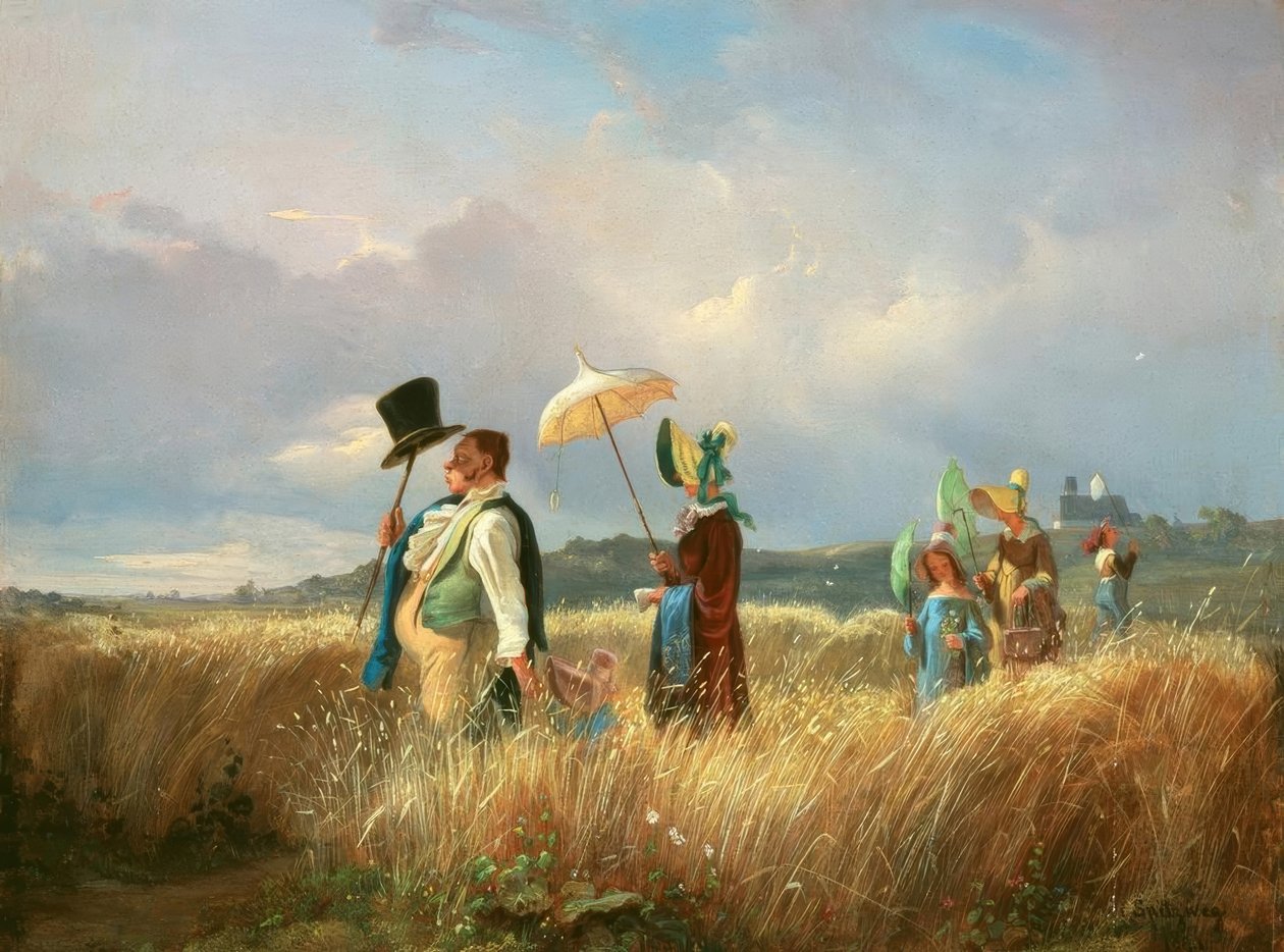 Der Sonntagsspaziergang von Carl Spitzweg