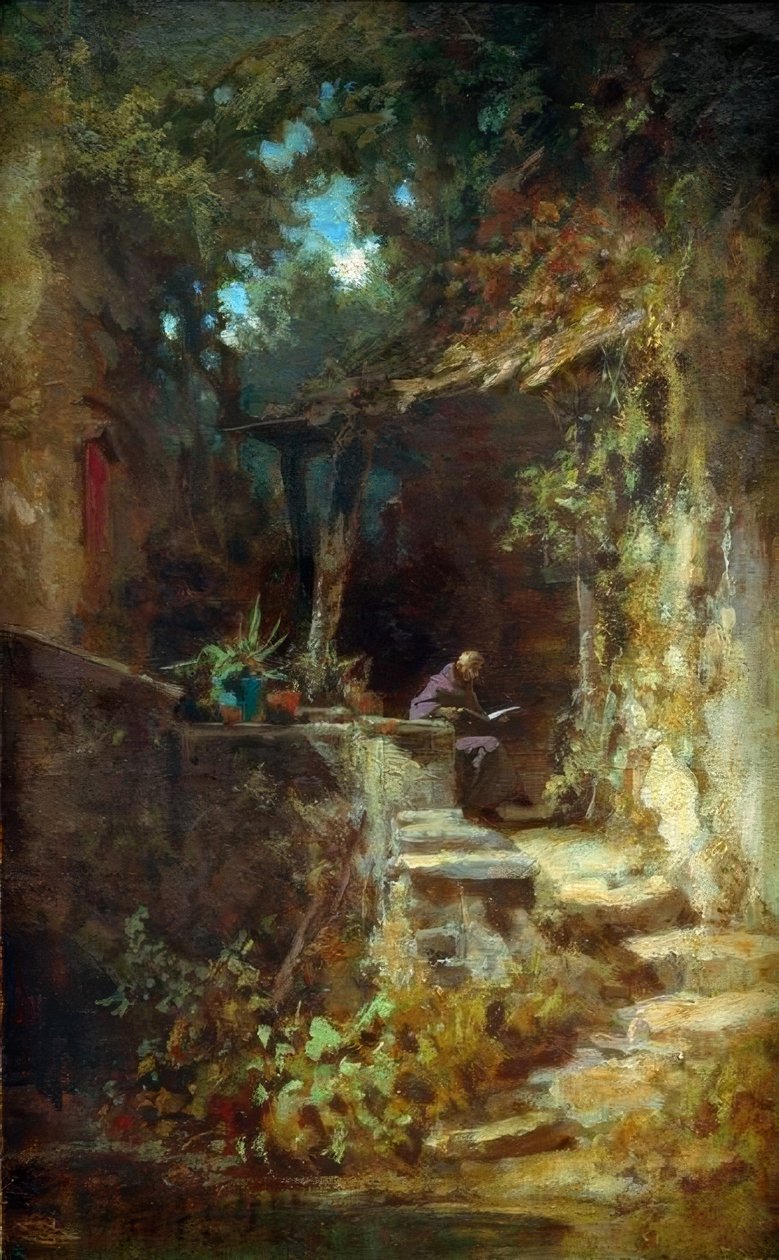 Lesender Klausner von Carl Spitzweg