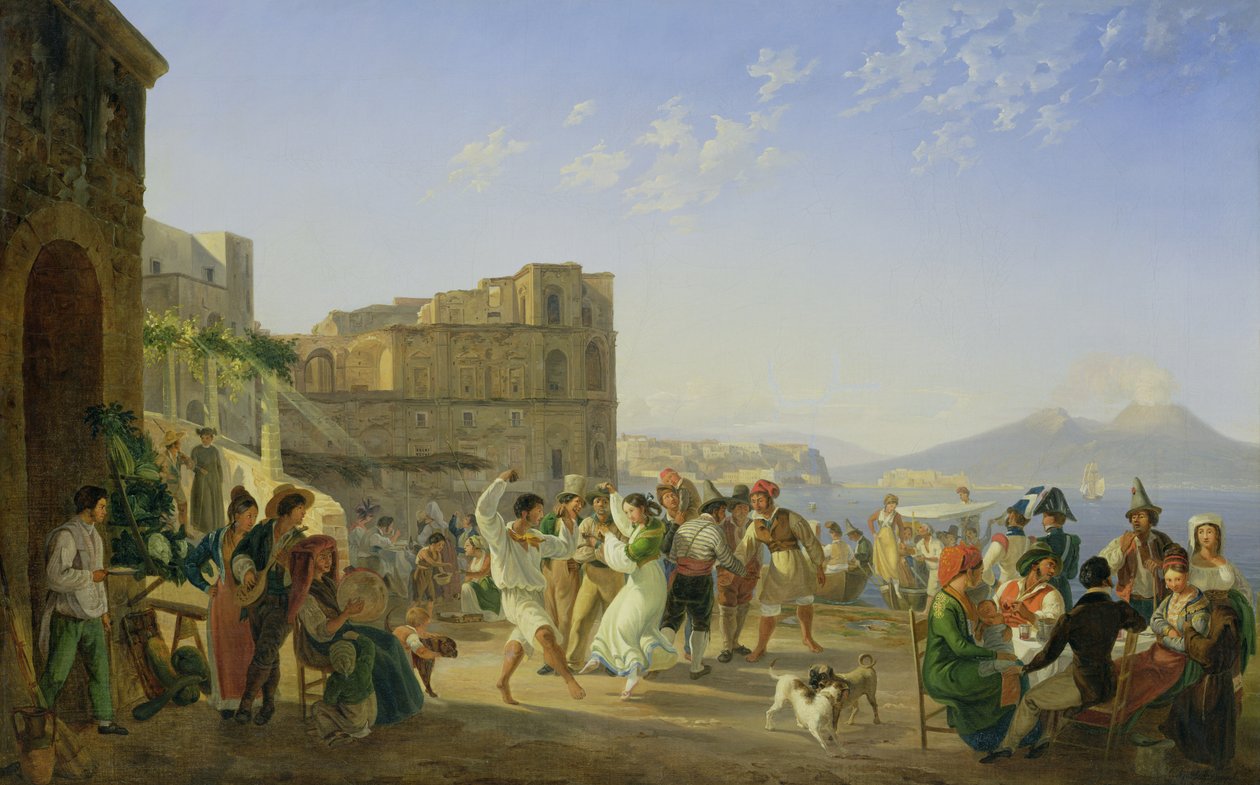 Italienischer Tanz, Neapel, 1836 von Carl Wilhelm Goetzloff