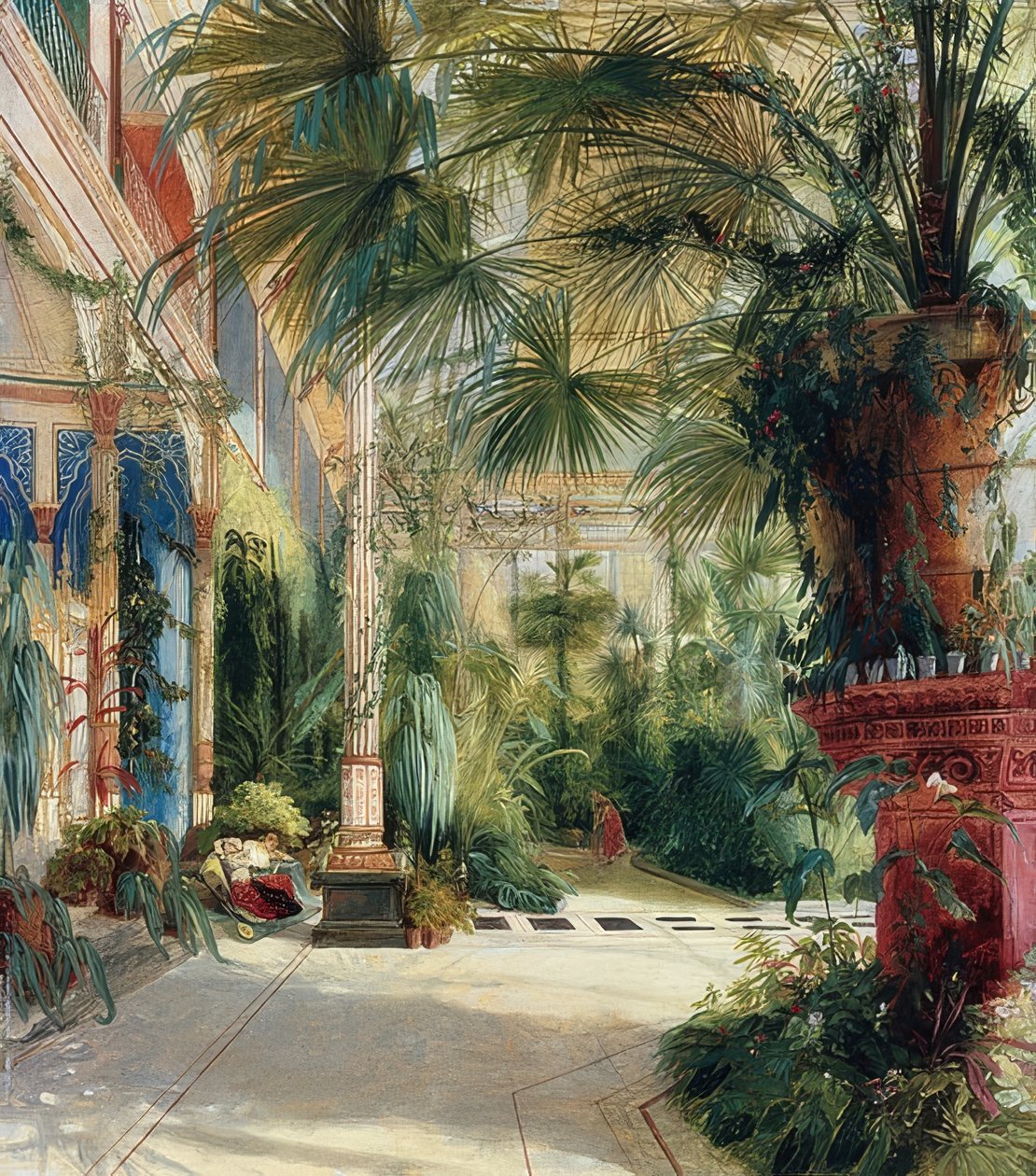 Das Innere des Palmenhauses von Carl Blechen