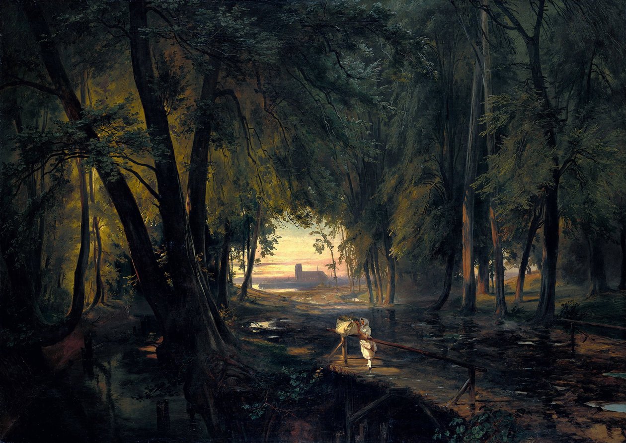 Waldweg bei Spandau, 1835 von Carl Blechen