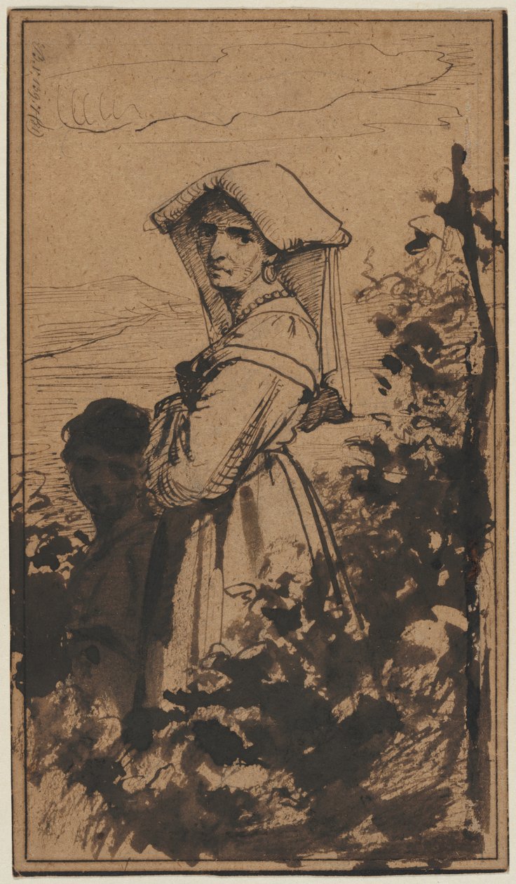 Stehende Frau und Kind von Carl Bloch (Danish