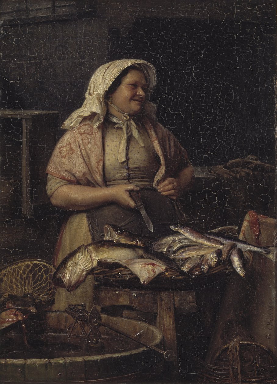 Eine Fischverkäuferin von Carl Bloch