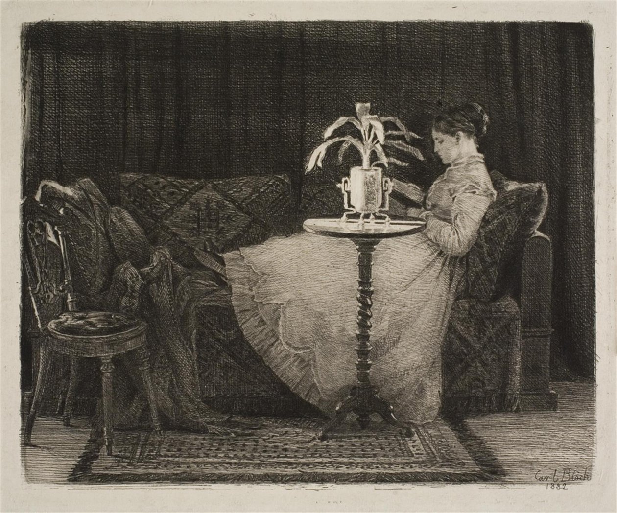Lesende Dame von Carl Bloch