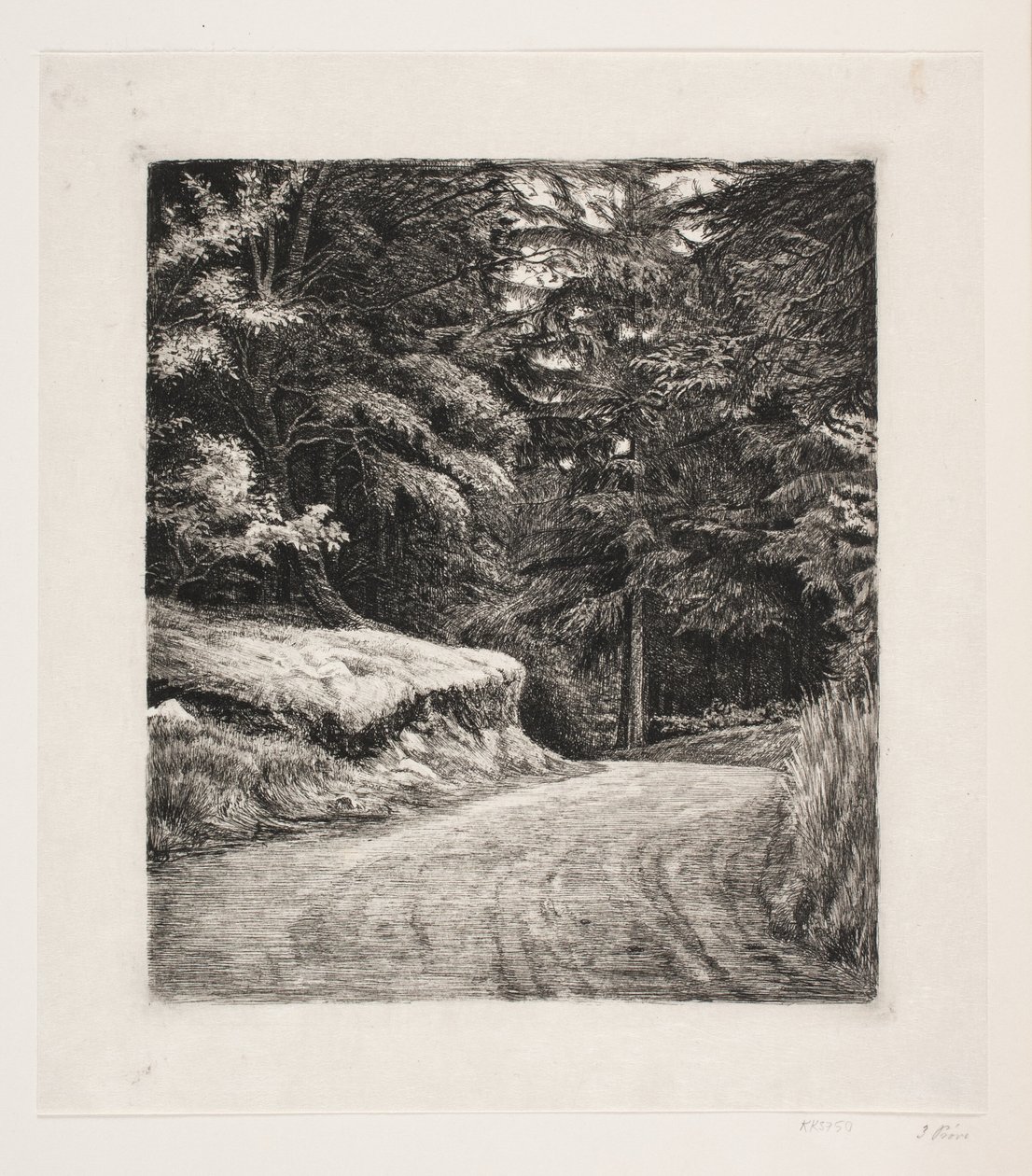 Der Weg im Tannenwald von Carl Bloch