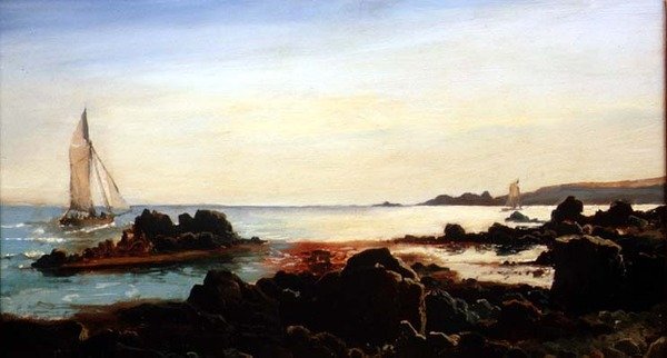 Küstenlandschaft mit Segelbooten von Carl Frederik Sorensen
