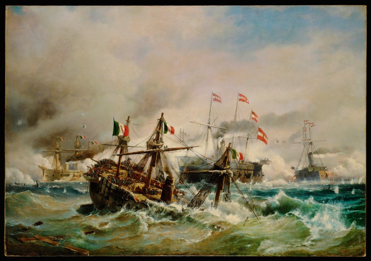 Seeschlacht von Lissa von Carl Frederik Sørensen