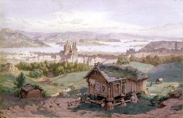 Ansicht von Christiania von Carl Friedrich Heinrich Werner
