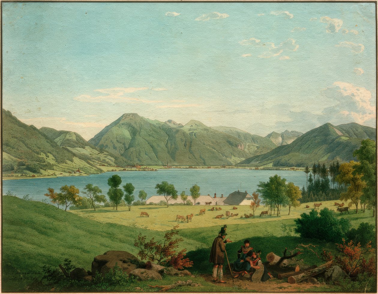 Der Tegernsee bei Kaltenbrunn von Carl Friedrich Heinzmann