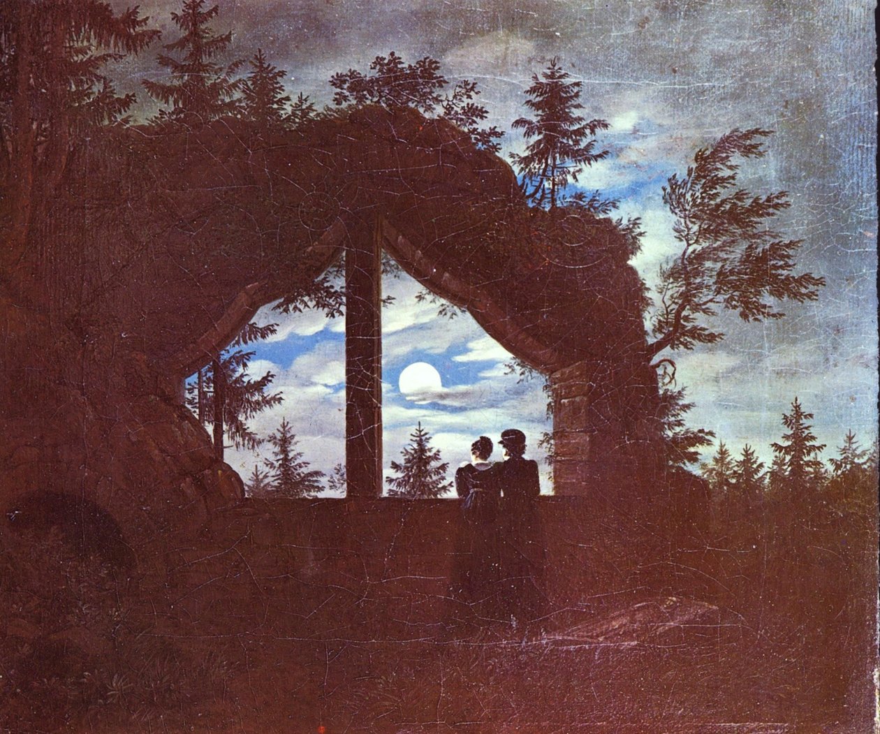 Fenster am Oybin bei Mondschein von Carl Gustav Carus