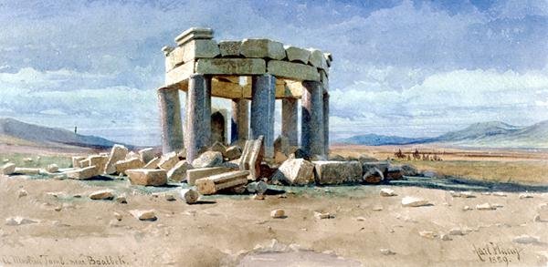 Ein muslimisches Grabmal in der Nähe von Baalbek von Carl Haag