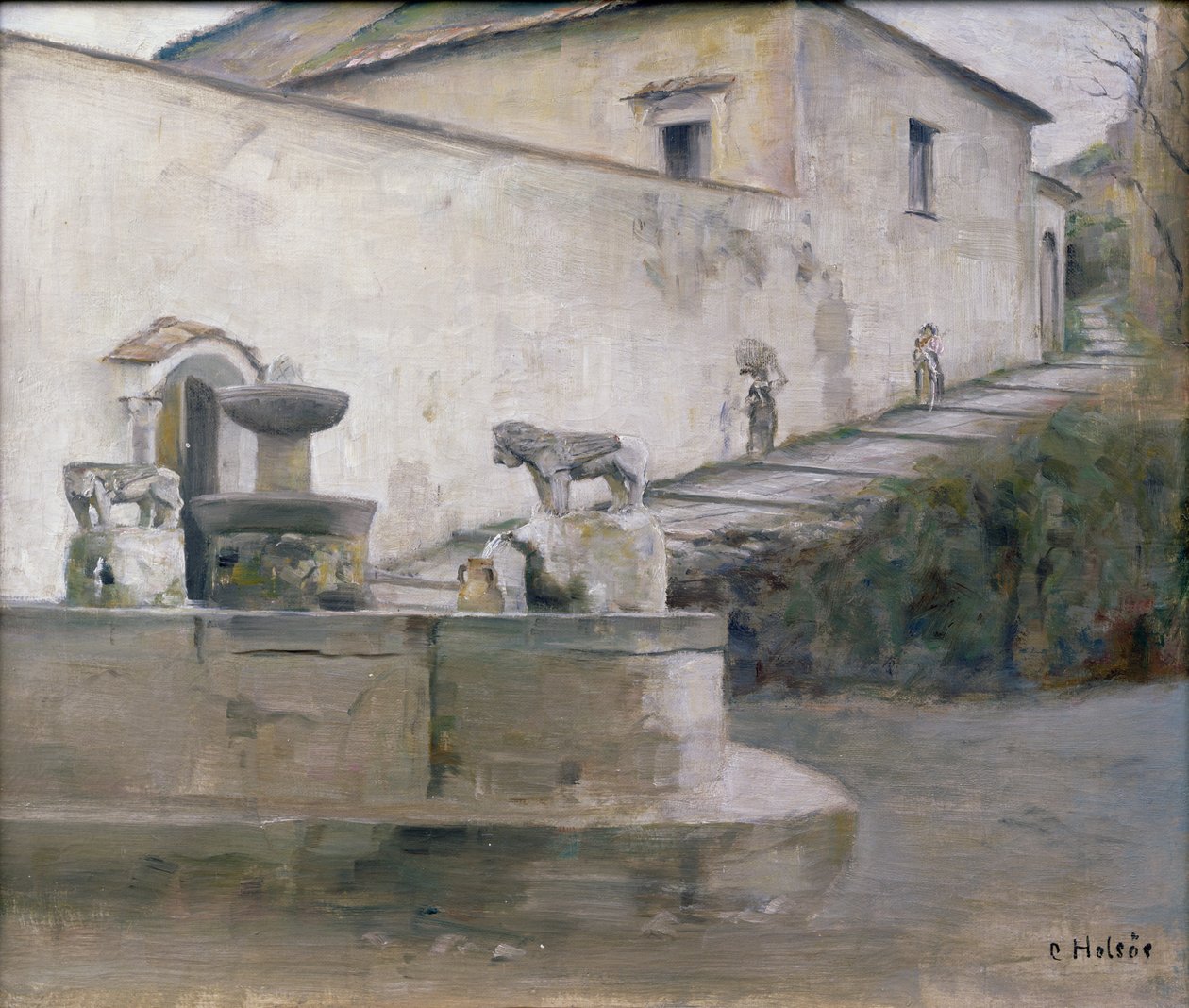 Der Brunnen, Italien von Carl Holsoe