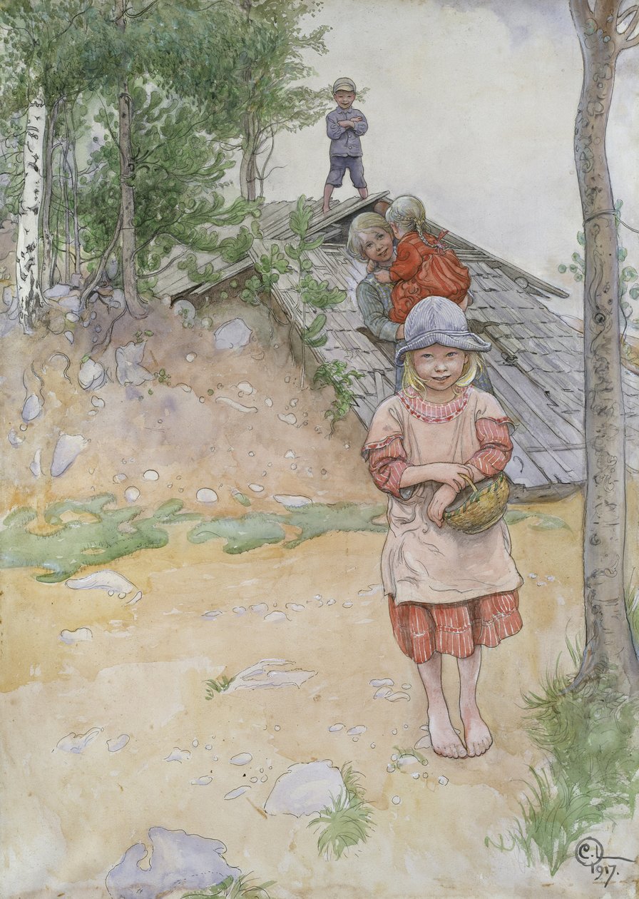 Am Keller, 1917 von Carl Larsson