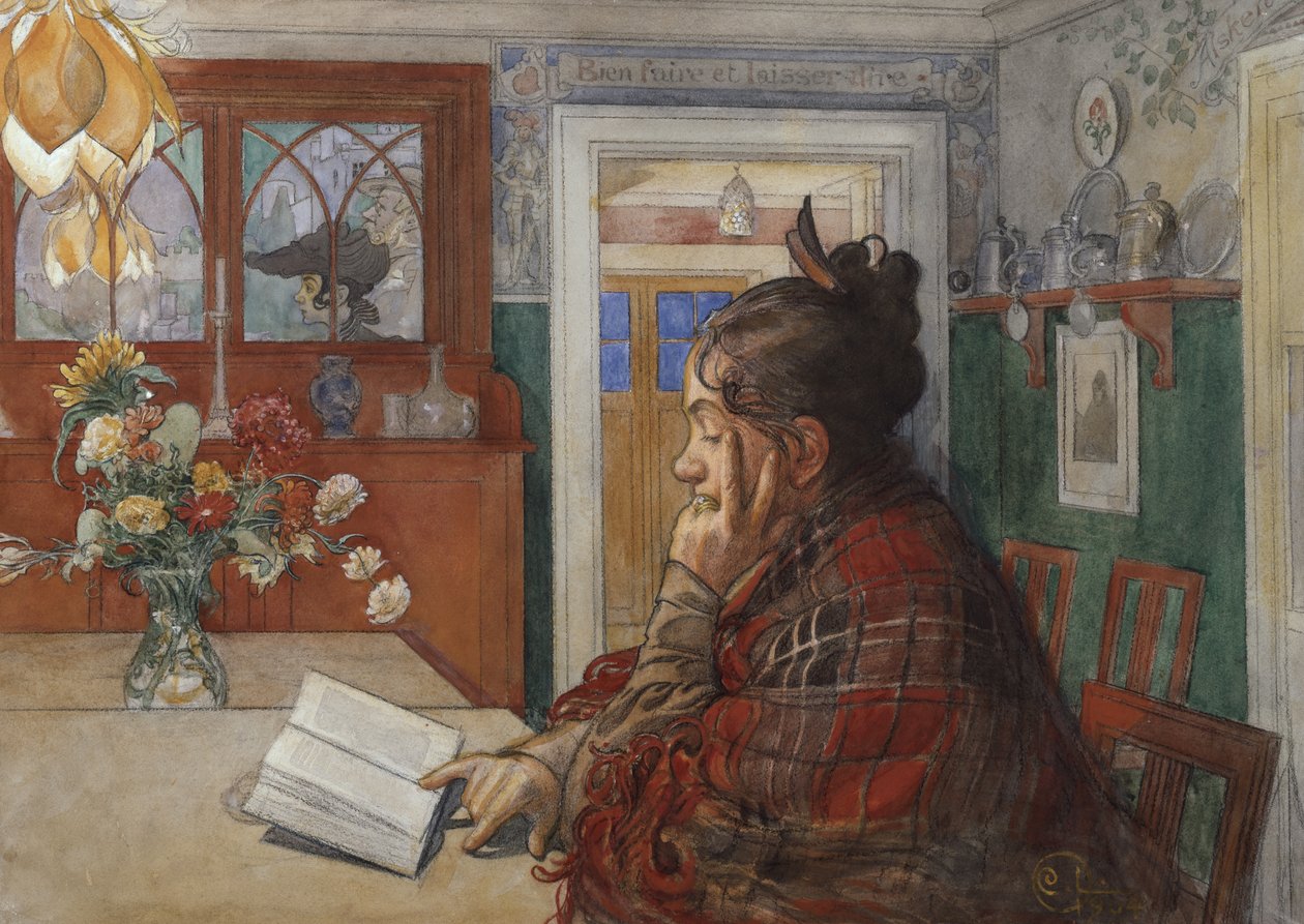 Karin liest von Carl Larsson