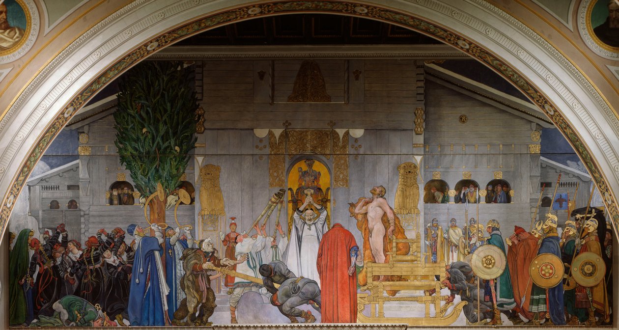 Midvinterblot (Mittwinteropfer), 1914-1915 von Carl Larsson