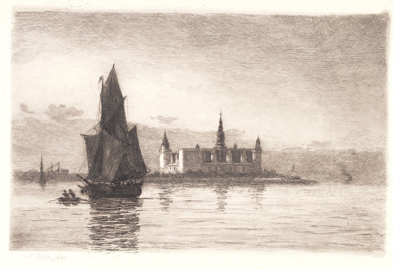 Abend bei Kronborg von Carl Locher