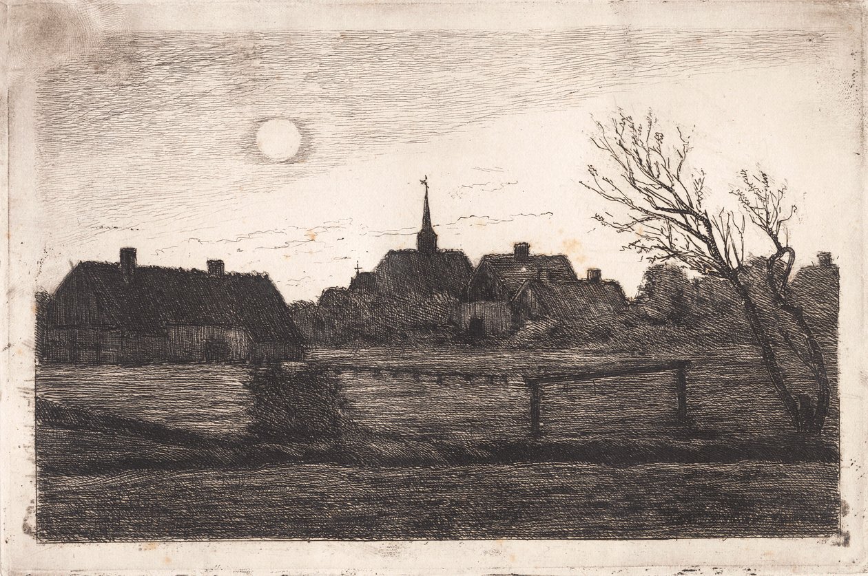 Hornbæk Kirche, Sommerabend von Carl Locher
