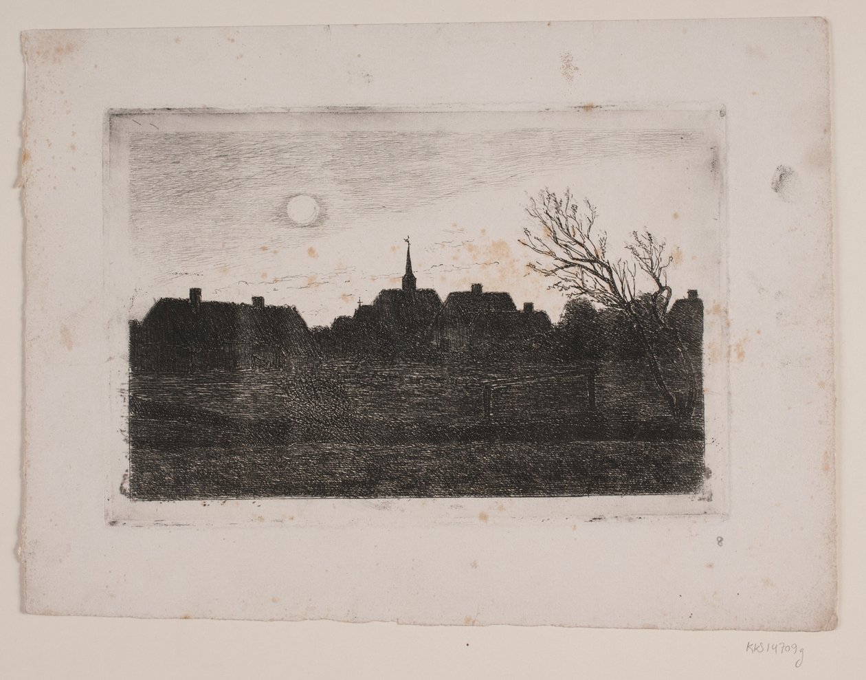 Hornbæk Kirche, Sommerabend von Carl Locher