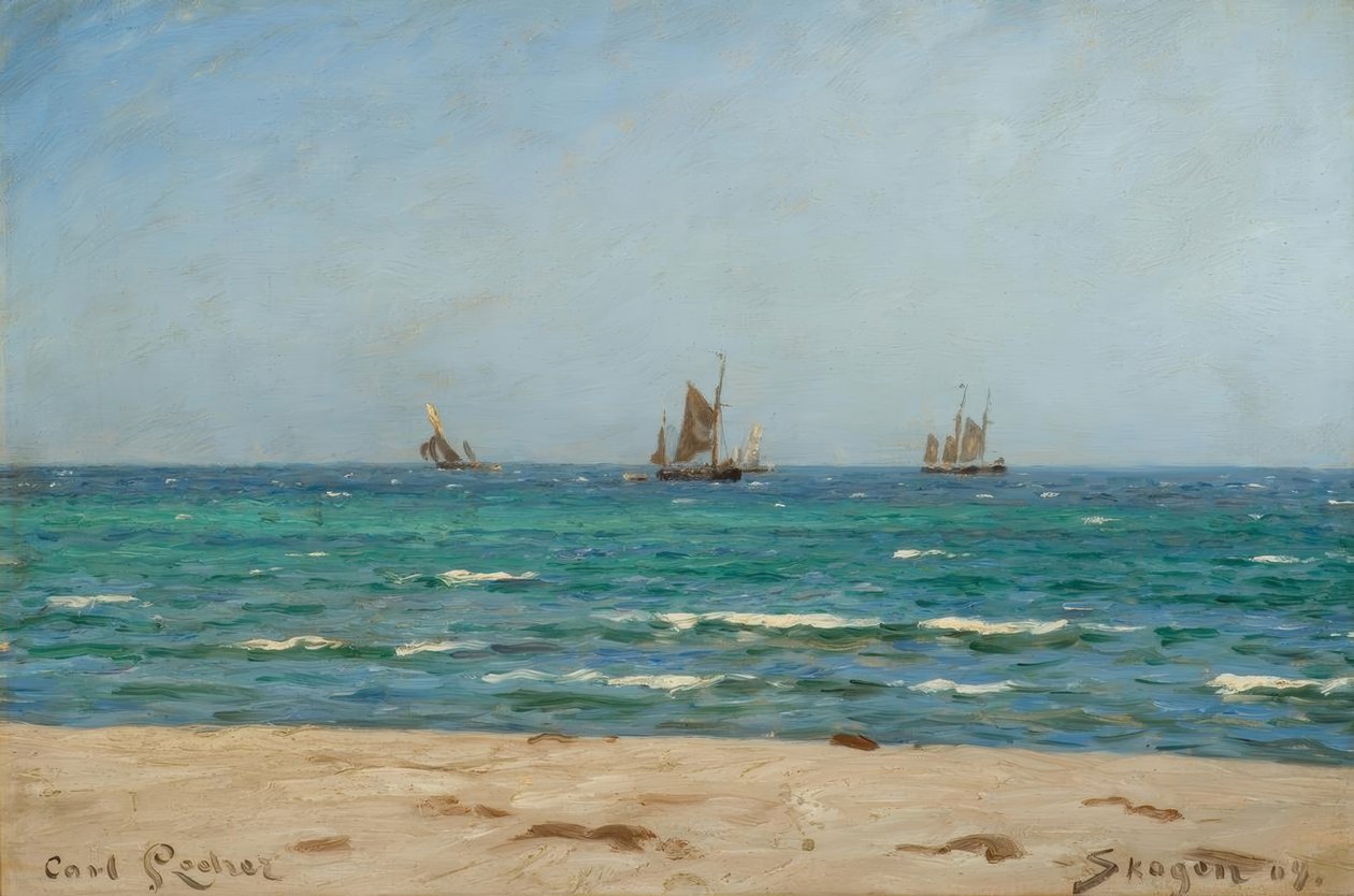 C. Locher, Segelboote in Skagen von Carl Ludvig Locher
