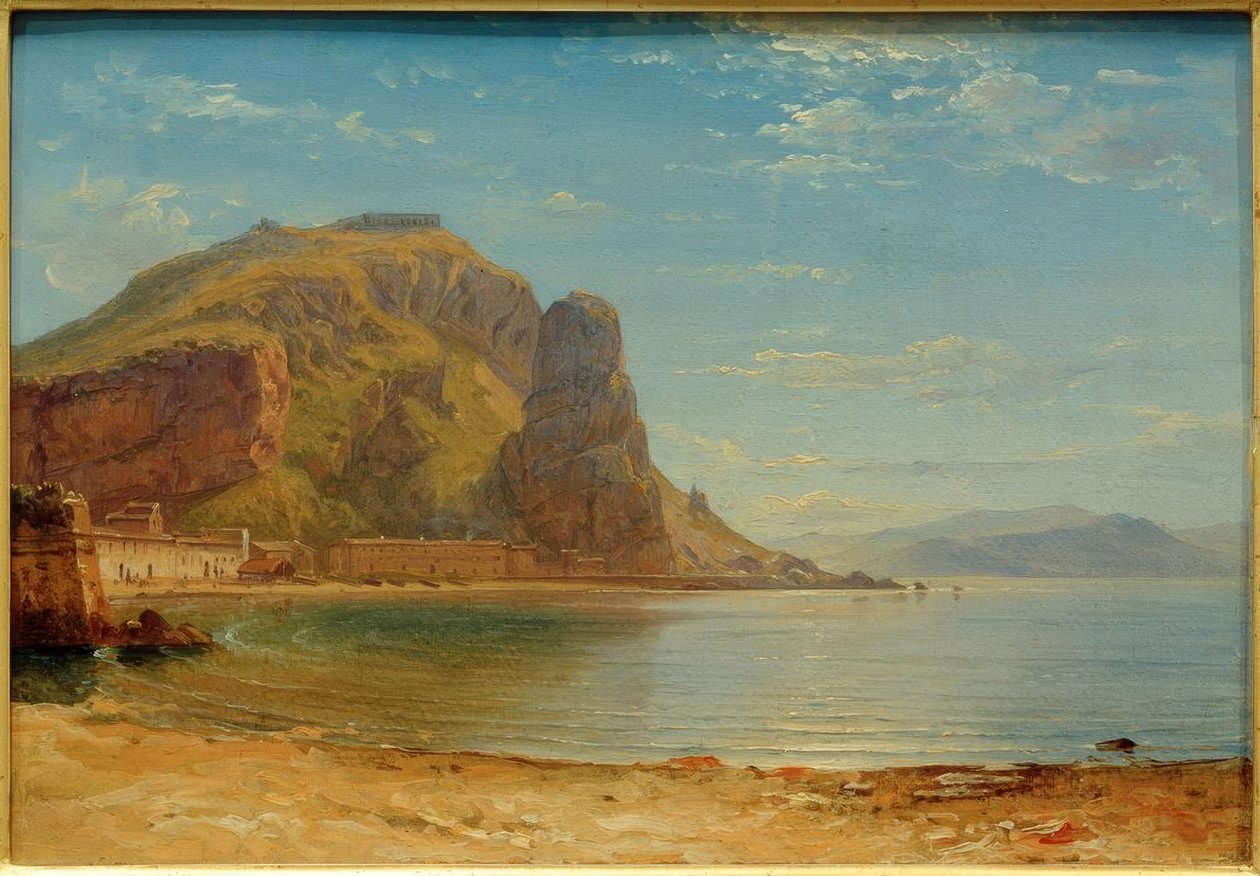 Terracina mit dem Fischfelsen von Carl Morgenstern