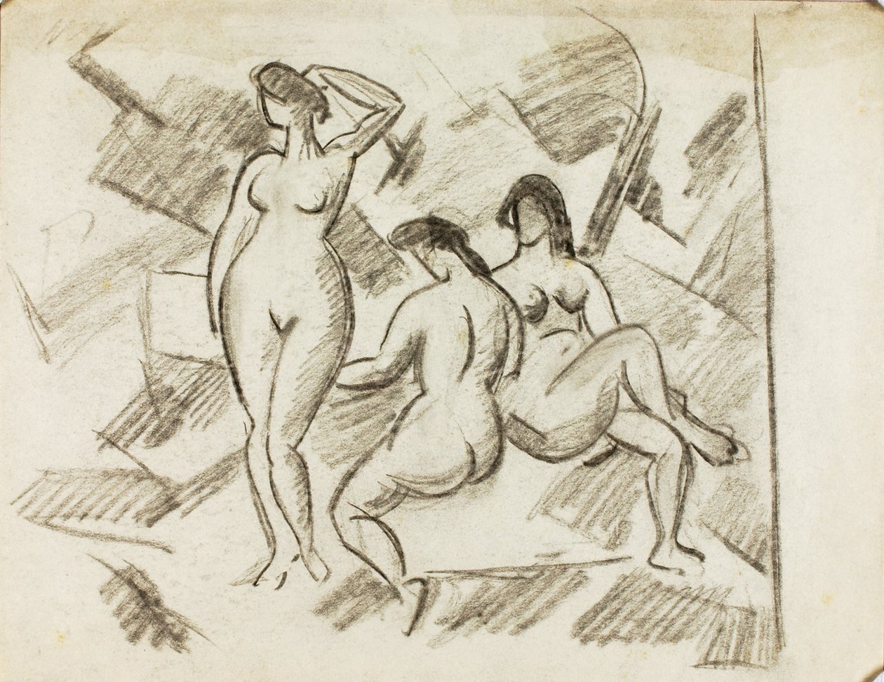Gruppe von drei weiblichen Akten von Carl Newman