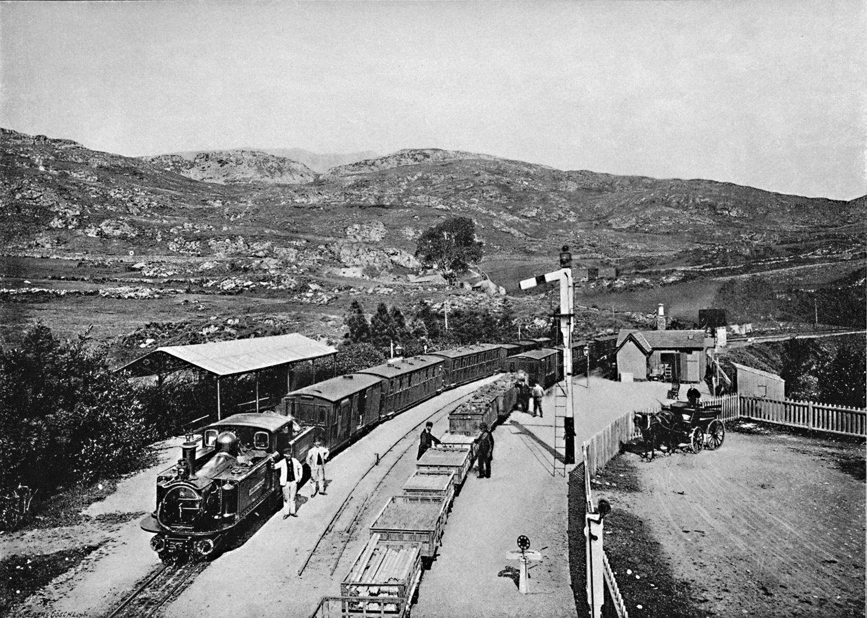 Ffestiniog Railway: Tan-Y-Bwlch Station, ca. 1896 von Carl Norman