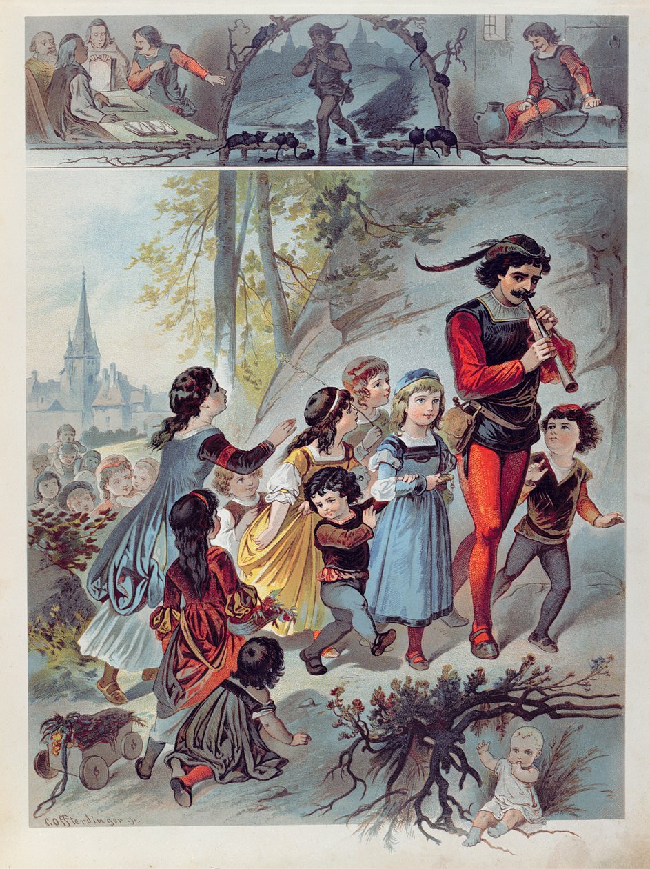 Der Rattenfänger von Hameln, um 1880 von Carl Offterdinger