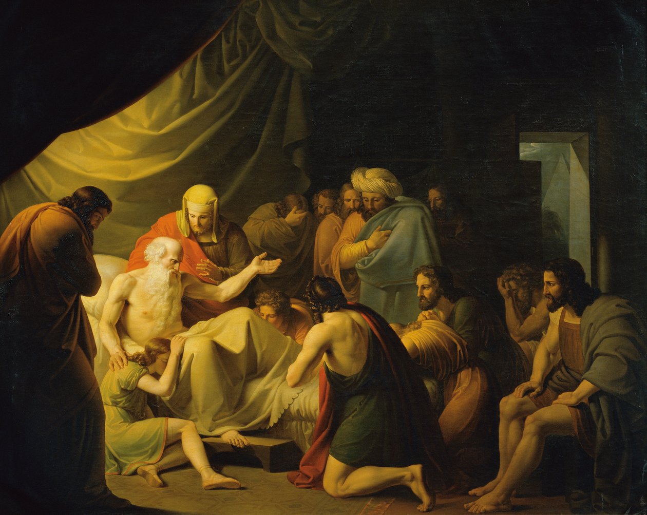 Jakob segnet die Söhne Josephs von Carl Peter Goebel d. Ä.