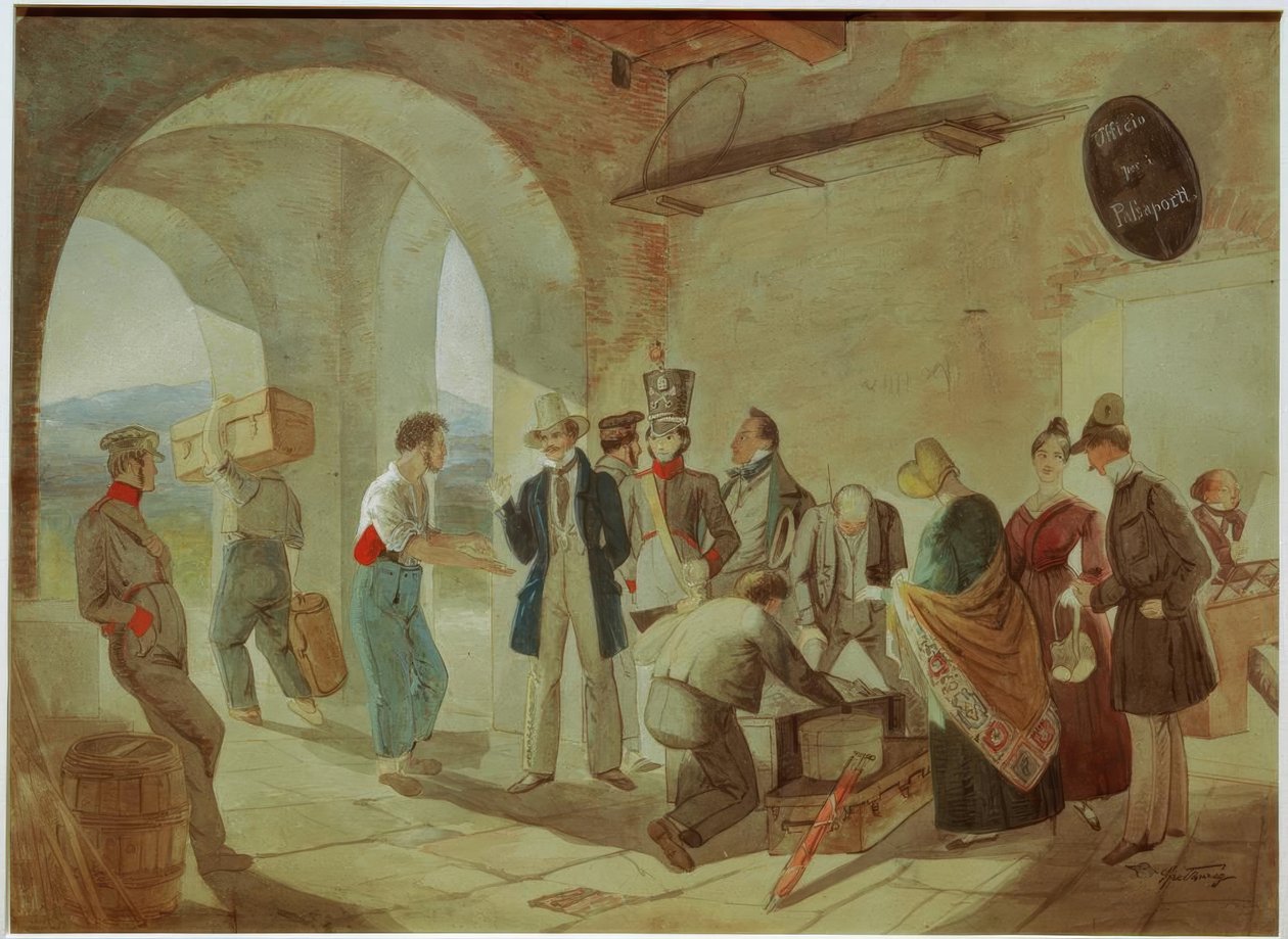 Beim Zoll von Carl Spitzweg