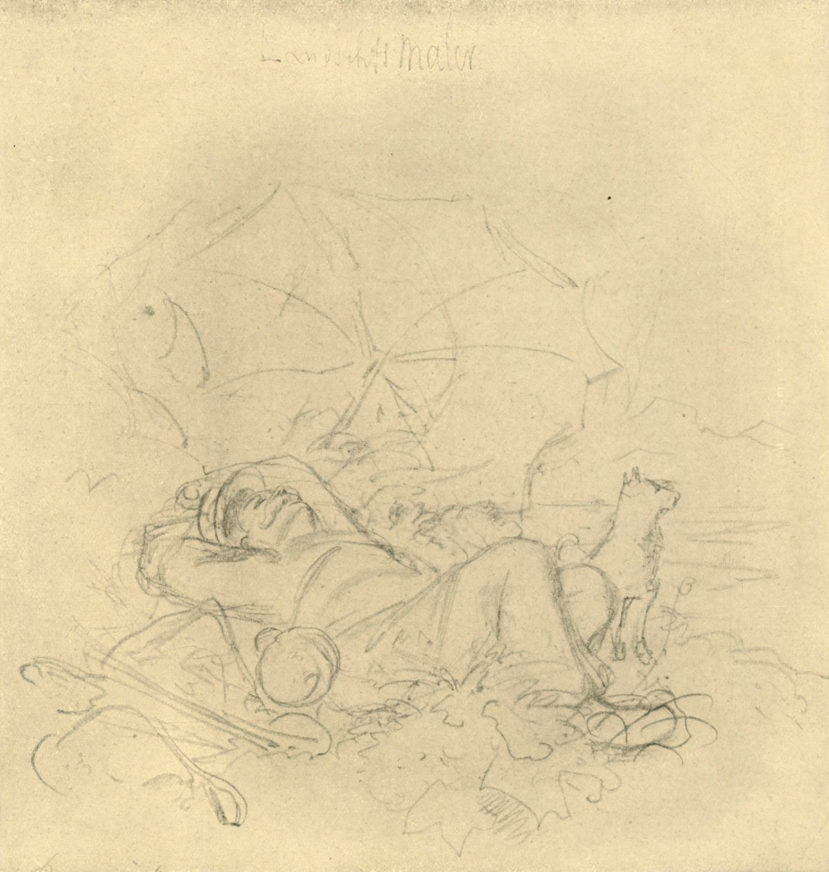 Der Landschaftsmaler I, Mitte-Ende 19. Jahrhundert, ca. 1924 von Carl Spitzweg