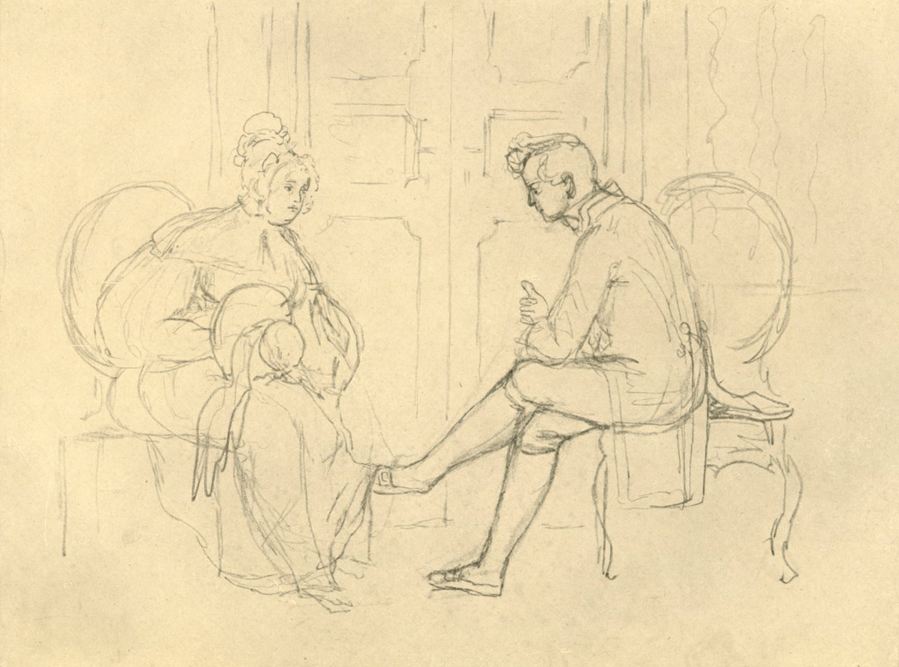 Ernste Frage, Mitte-Ende 19. Jahrhundert, ca. 1924 von Carl Spitzweg