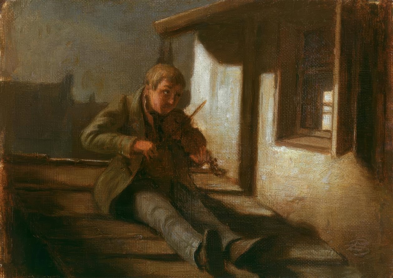 Geiger auf dem Dach von Carl Spitzweg