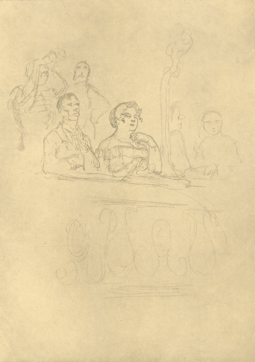 In der Loge, Mitte-späte 19. Jahrhundert, ca. 1924 von Carl Spitzweg